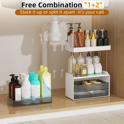 Arcylic 5-Tier Makeup & Skincare Organizer for Vanity, Bath