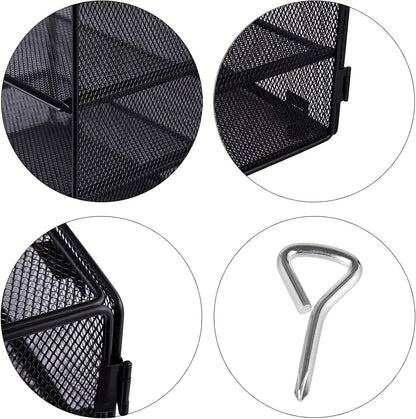 3 Tier Mesh Desk Organizer Tray, File Paper Letter Folder Holder Desktop Paper Sorter Mail Organization Rack Storage Accessories, for Office Home School Classroom, Black