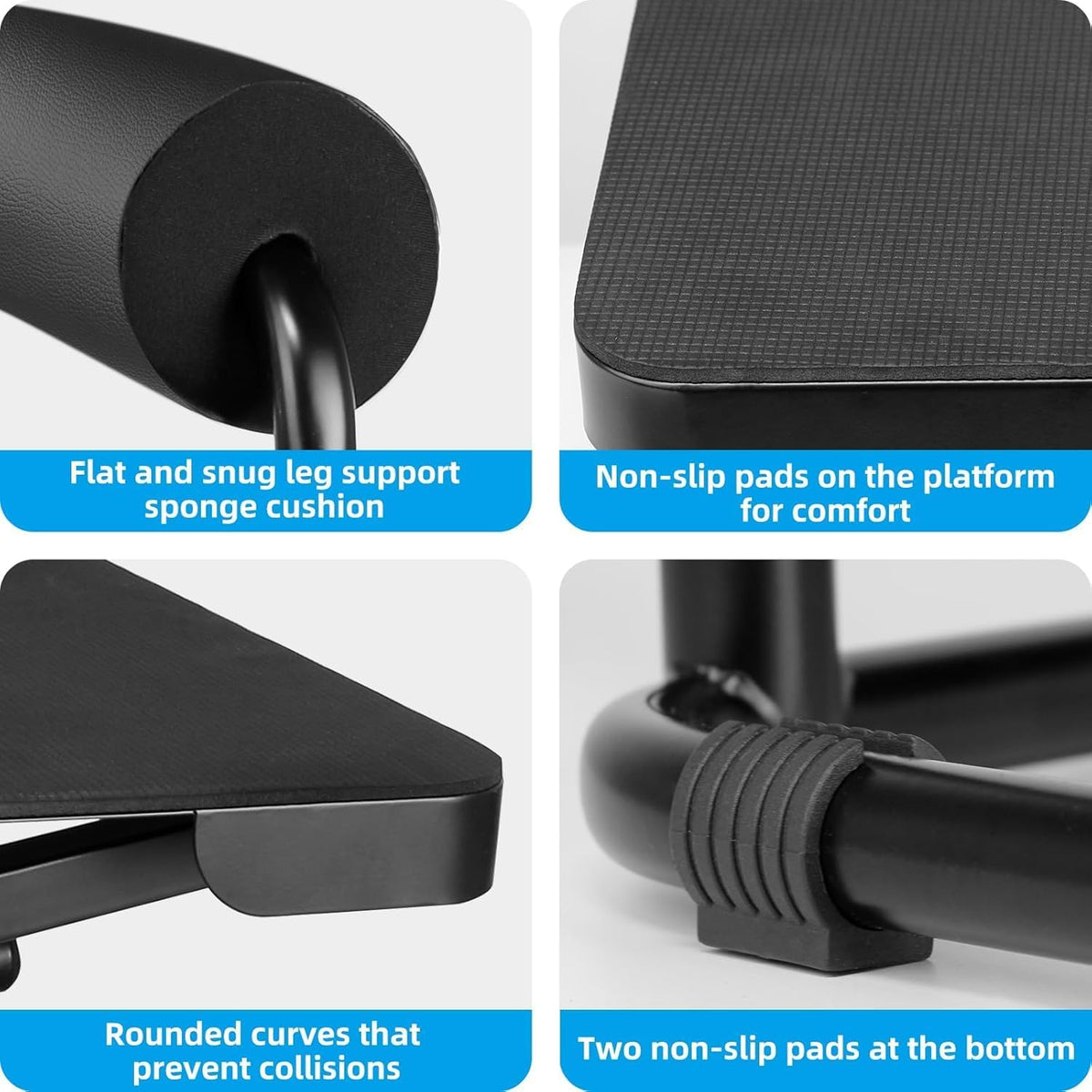 Adjustable Foot Rest Under Desk Footrest Leg Rest 6 Height Positions for Desk, Office Gaming Chairs Ergonomic with Relief Platform for Standing Desks,15.7" L × 12.9" D × 16.5" H