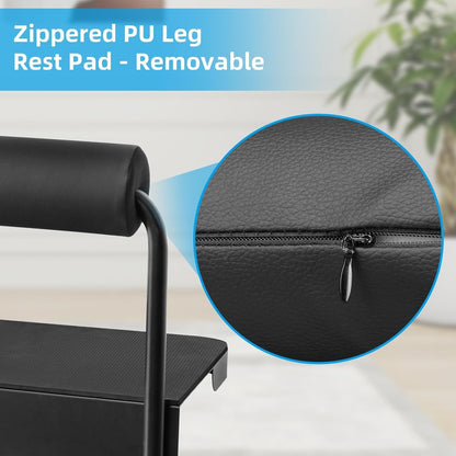 Adjustable Foot Rest Under Desk Footrest Leg Rest 6 Height Positions for Desk, Office Gaming Chairs Ergonomic with Relief Platform for Standing Desks,15.7" L × 12.9" D × 16.5" H