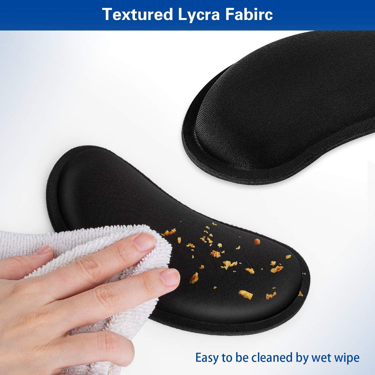 Mouse Wrist Rest, 2 Pack Wrist Rest for Mouse Memory Foam Wrist Pad
