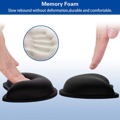 Mouse Wrist Rest, 2 Pack Wrist Rest for Mouse Memory Foam Wrist Pad