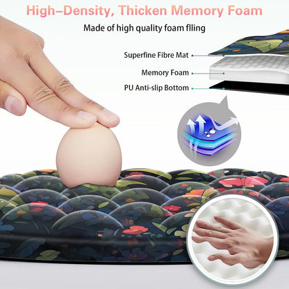 Mouse Wrist Rest, 2 Pack Wrist Rest for Mouse Memory Foam Wrist Pad