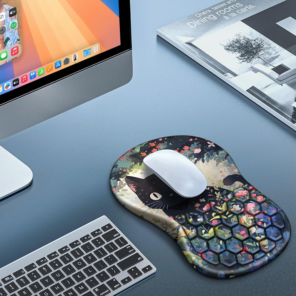 Mouse Wrist Rest, 2 Pack Wrist Rest for Mouse Memory Foam Wrist Pad