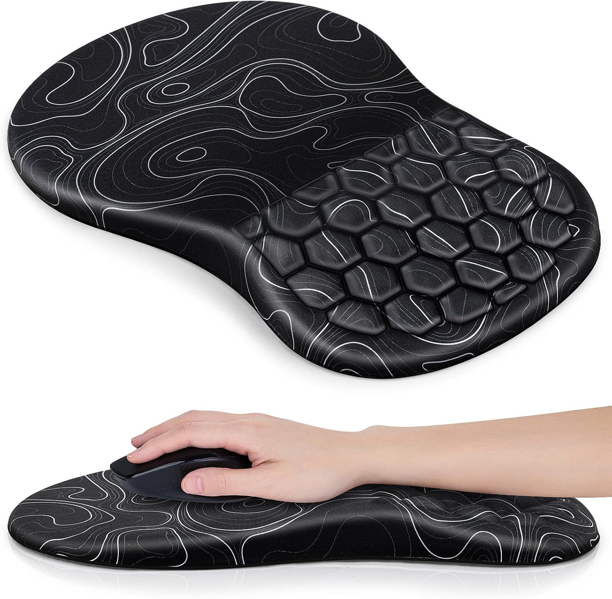 Mouse Wrist Rest, 2 Pack Wrist Rest for Mouse Memory Foam Wrist Pad