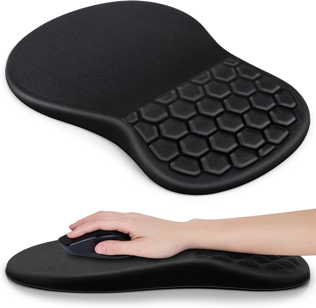 Mouse Wrist Rest, 2 Pack Wrist Rest for Mouse Memory Foam Wrist Pad