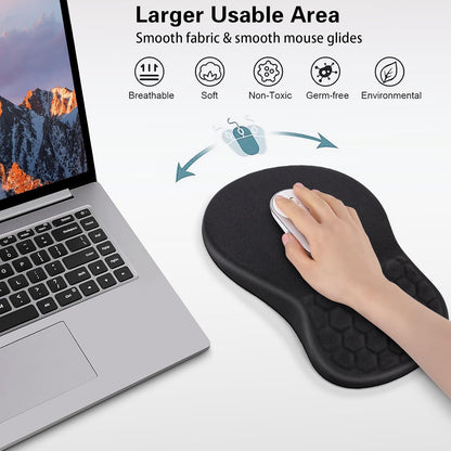 Mouse Wrist Rest, 2 Pack Wrist Rest for Mouse Memory Foam Wrist Pad
