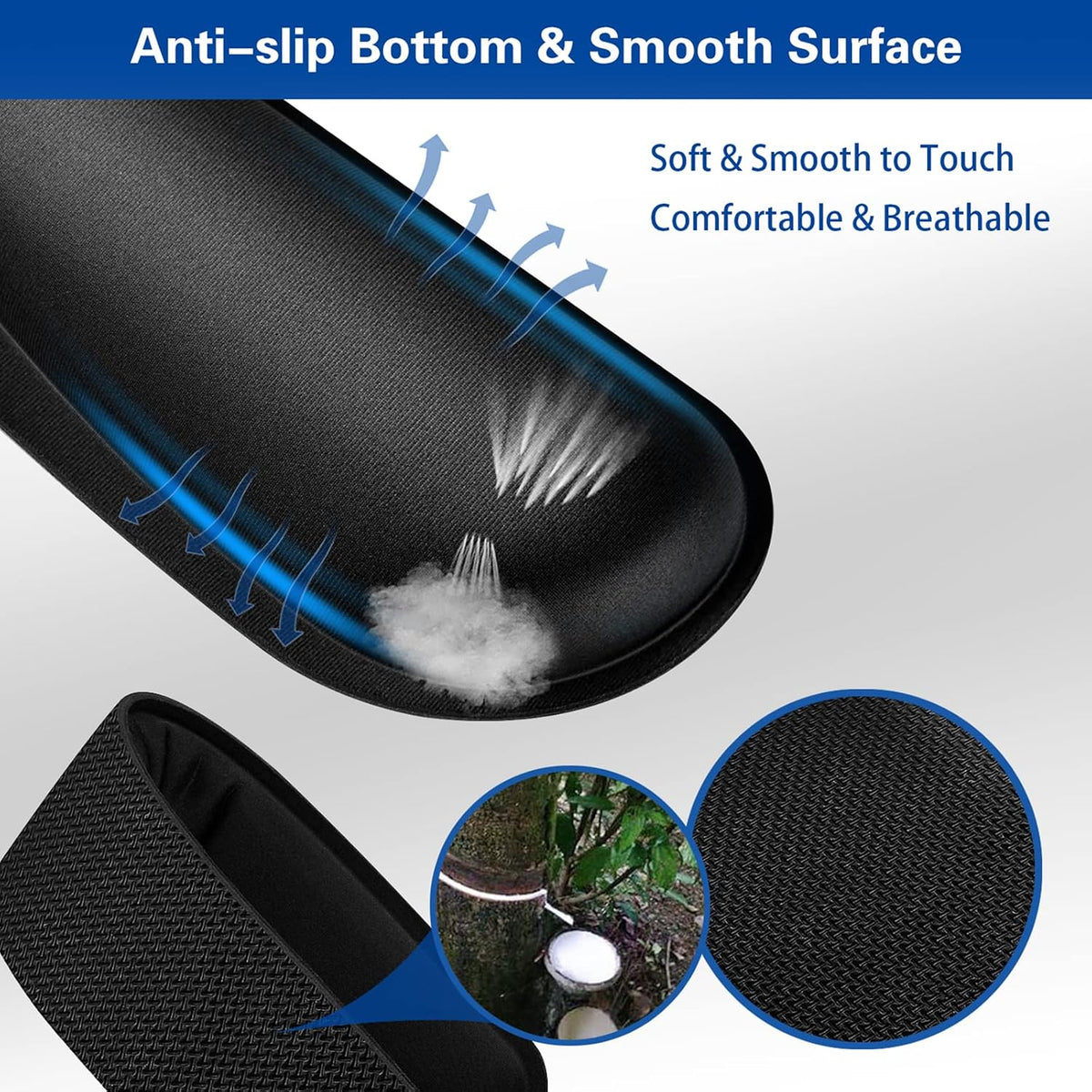 Mouse Wrist Rest, 2 Pack Wrist Rest for Mouse Memory Foam Wrist Pad