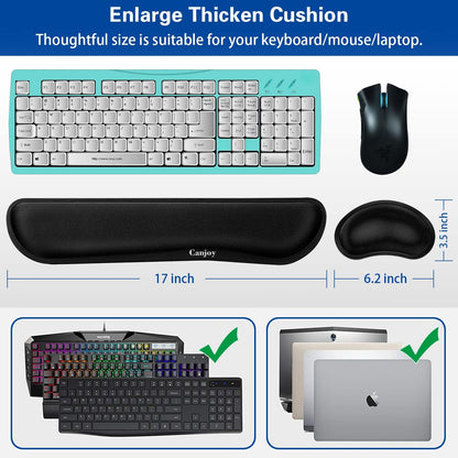 Mouse Wrist Rest, 2 Pack Wrist Rest for Mouse Memory Foam Wrist Pad
