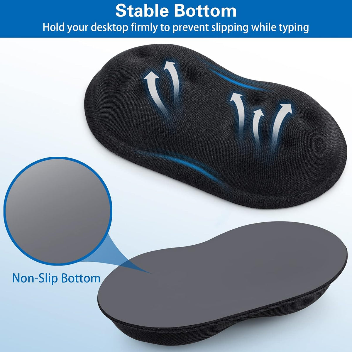 Mouse Wrist Rest, 2 Pack Wrist Rest for Mouse Memory Foam Wrist Pad
