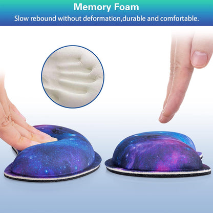 Mouse Wrist Rest, 2 Pack Wrist Rest for Mouse Memory Foam Wrist Pad