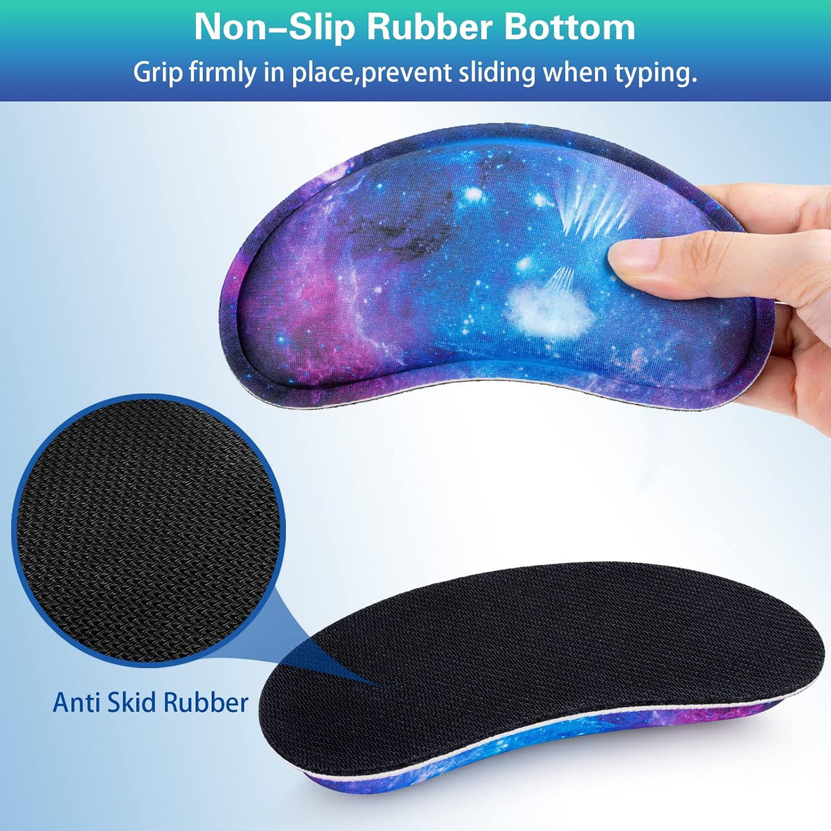 Mouse Wrist Rest, 2 Pack Wrist Rest for Mouse Memory Foam Wrist Pad