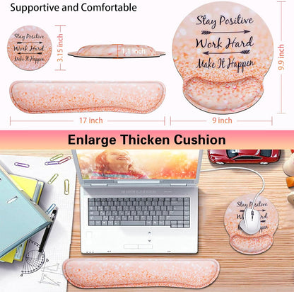Mouse Wrist Rest, 2 Pack Wrist Rest for Mouse Memory Foam Wrist Pad