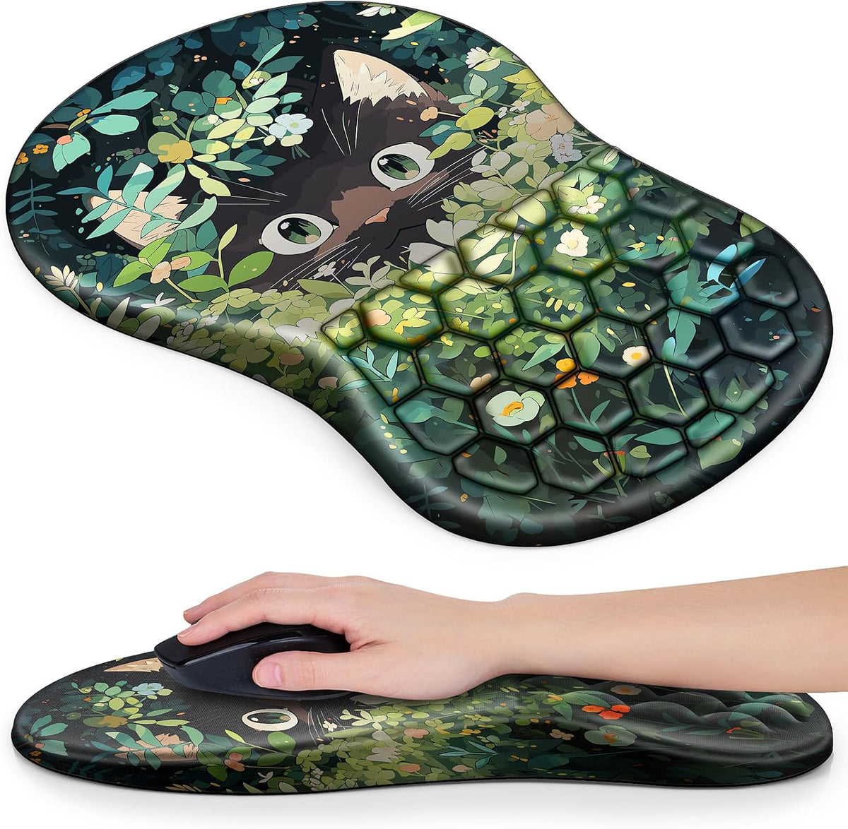 Mouse Wrist Rest, 2 Pack Wrist Rest for Mouse Memory Foam Wrist Pad