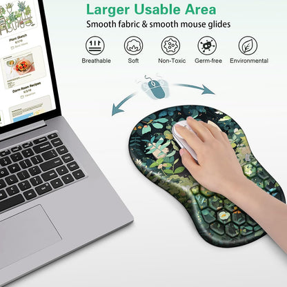Mouse Wrist Rest, 2 Pack Wrist Rest for Mouse Memory Foam Wrist Pad
