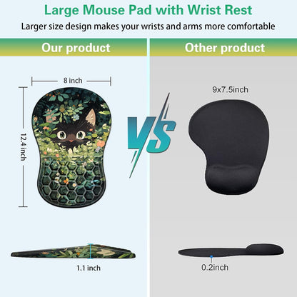 Mouse Wrist Rest, 2 Pack Wrist Rest for Mouse Memory Foam Wrist Pad