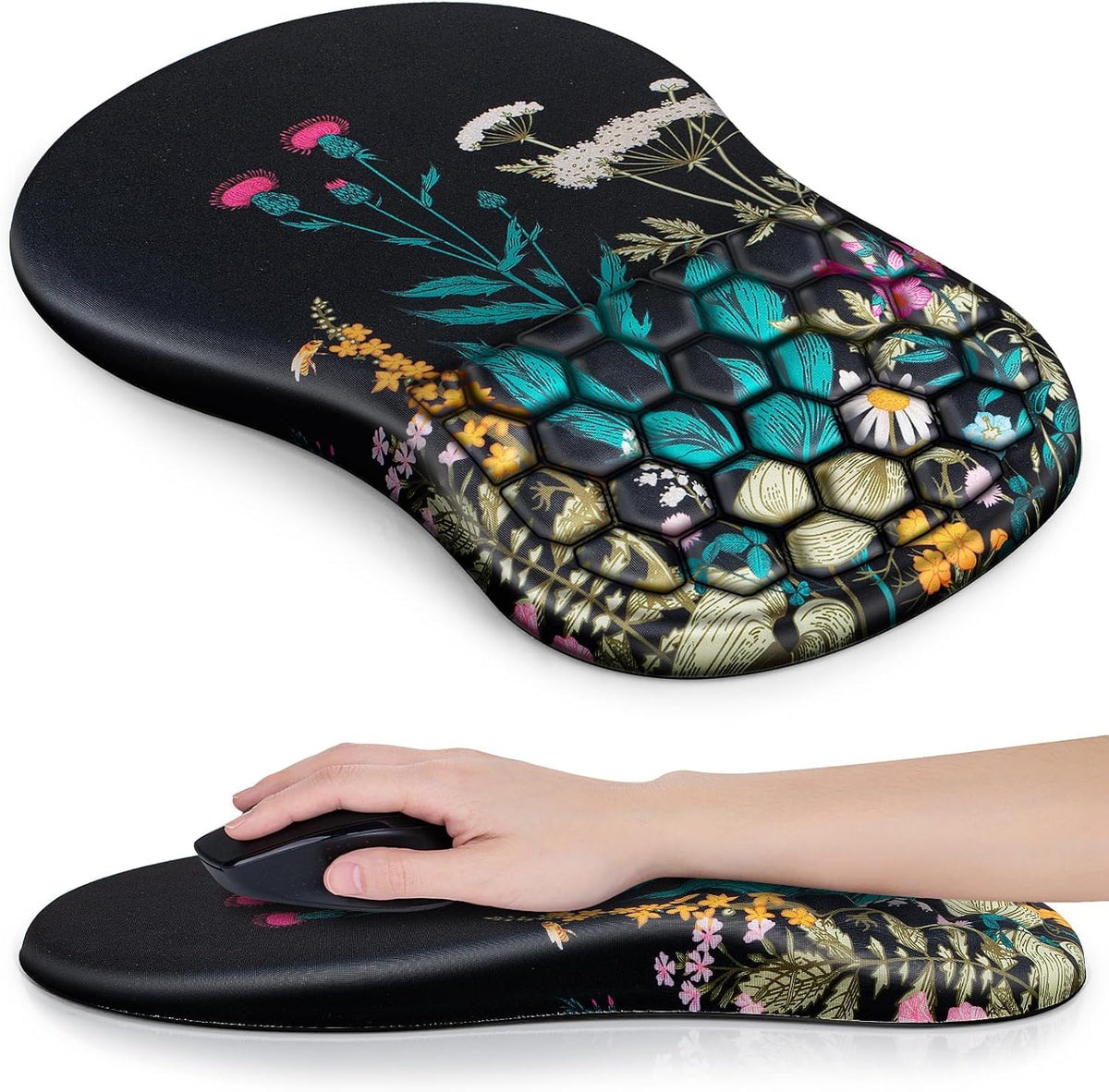 Mouse Wrist Rest, 2 Pack Wrist Rest for Mouse Memory Foam Wrist Pad