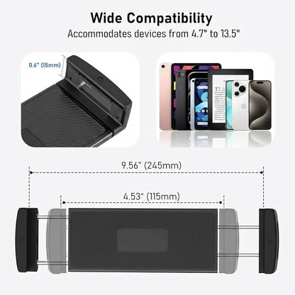 Tablet Stand for Desk, Gooseneck iPad Holder Clamp Mount, 360° Adjustable