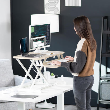 Black 32 in Standing Desk Converter, DESK-V000K