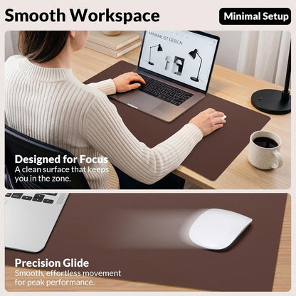 Large Desk Mat, 47" x 17", Black