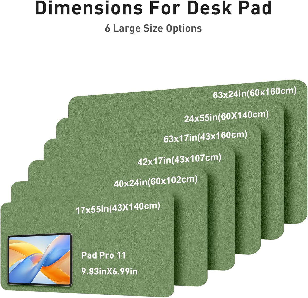 Aothia Leather Office Desk Pad Protector, Non-Slip PU Leather Desk Blotter, Waterproof Laptop Writing Mouse Pad for Office and Home, Black, 31.5" x 15.7" - Colors A