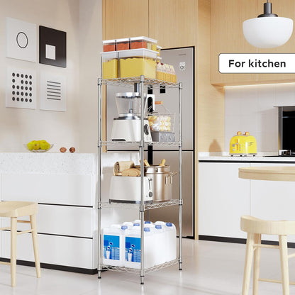 M MZG 450 lbs Steel Storage Shelving 3-Tier Utility Shelving Unit Steel Organizer Wire Rack for Home,Kitchen,Office (11.8" D x 17.7" W x 26.3" H) - Colors B