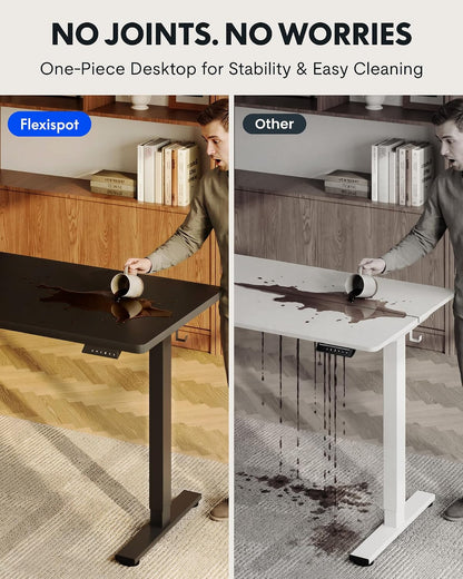EN1 48"x24" One-Piece Standing Desk, White