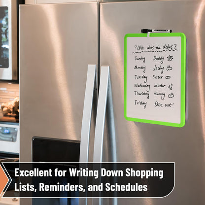 Dry Erase Board, 14” x 11”, White Frame