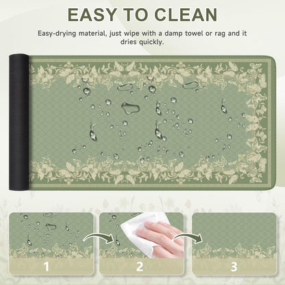 Desk Mat,Mouse Pad for Office Desk,35.4x15.7in,Pink Flowers