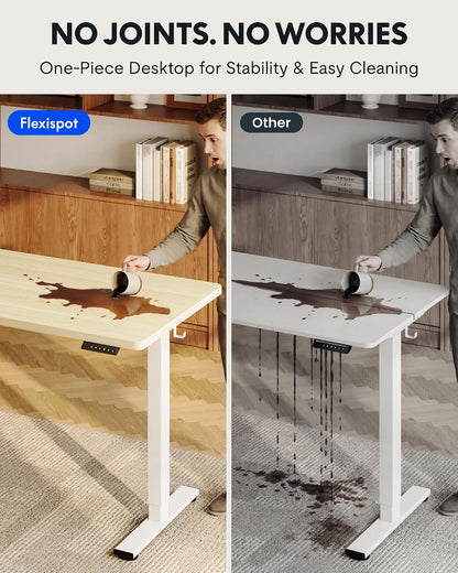 EN1 48"x24" One-Piece Standing Desk, White