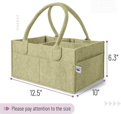 Baby Diaper Caddy Organizer, Gray, Medium