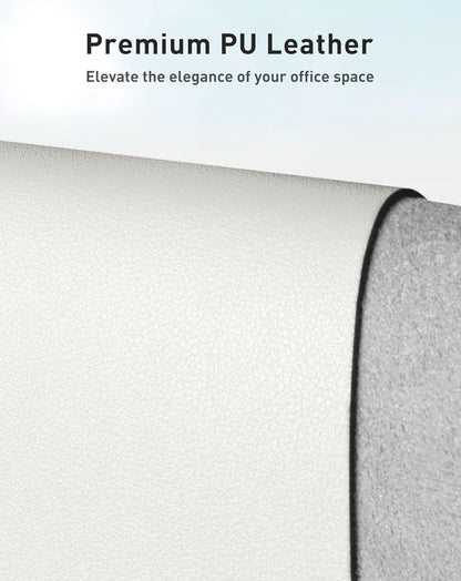 Aothia Leather Office Desk Pad Protector, Non-Slip PU Leather Desk Blotter, Waterproof Laptop Writing Mouse Pad for Office and Home, Black, 31.5" x 15.7" - Colors B