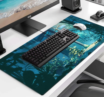Retro American Flag XL Gaming Mouse Pad with Stitching Edge Laptop Desk Mat