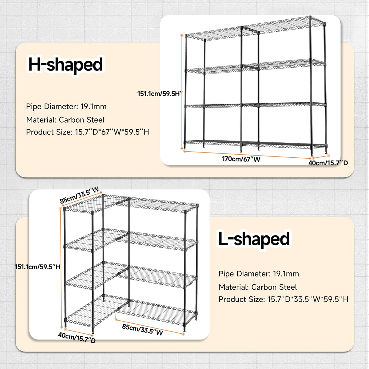 M MZG 450 lbs Steel Storage Shelving 3-Tier Utility Shelving Unit Steel Organizer Wire Rack for Home,Kitchen,Office (11.8" D x 17.7" W x 26.3" H) - Colors A