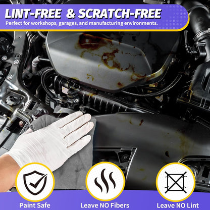 Microfiber Cleaning Cloth, Cleaning Rags Microfiber Towel Bulk Absorbent Lint-Free Wash Cloths, All-Purpose Shop Towels for Cars, Automotive, Garage, Home & Kitchen 11.5"*11.5"