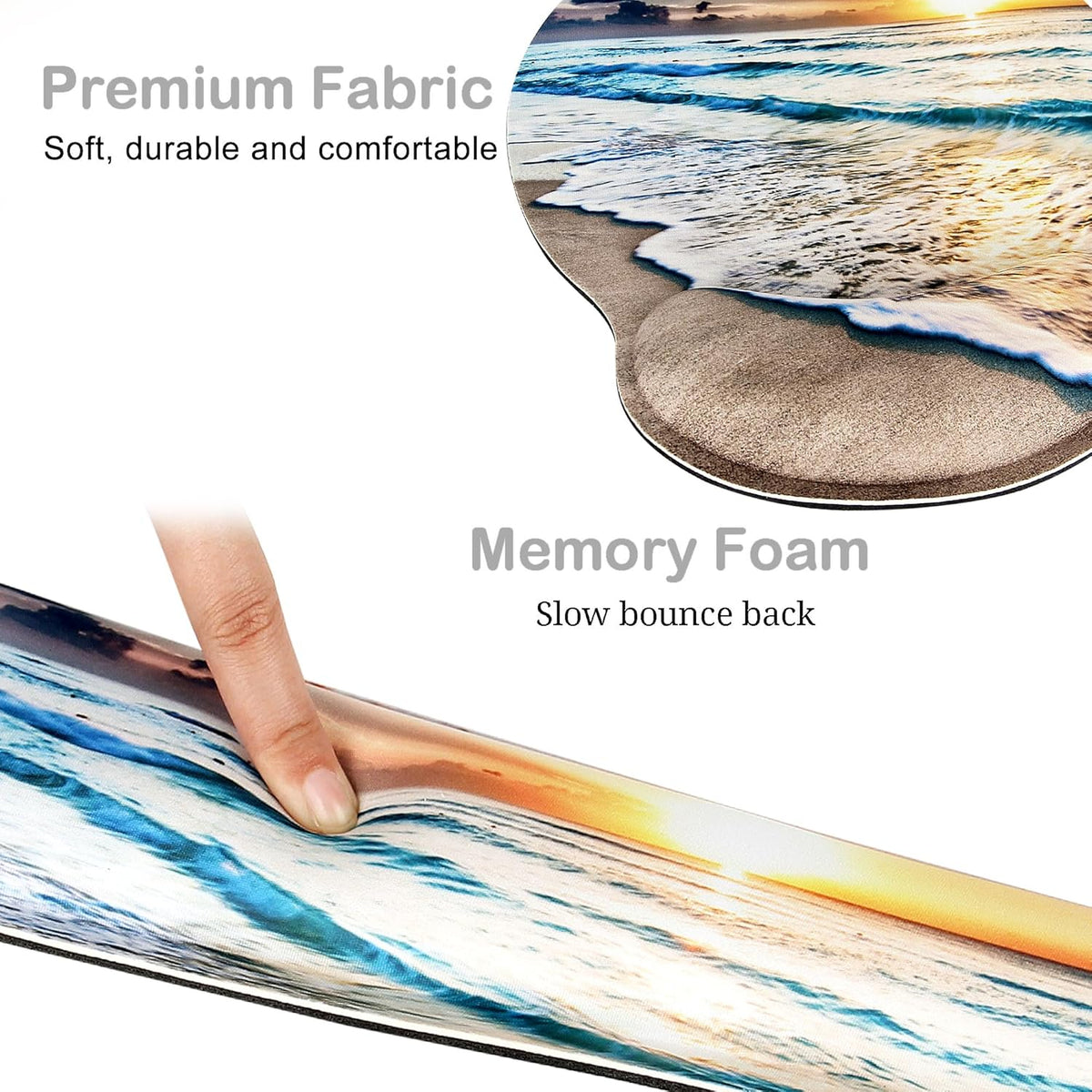 Ergonomic Mouse Pad with Wrist Rest and Keyboard Wrist Rest, Mousepad