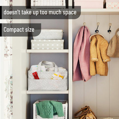 Baby Diaper Caddy Organizer, Gray, Medium