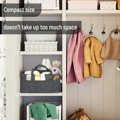 Baby Diaper Caddy Organizer, Gray, Medium