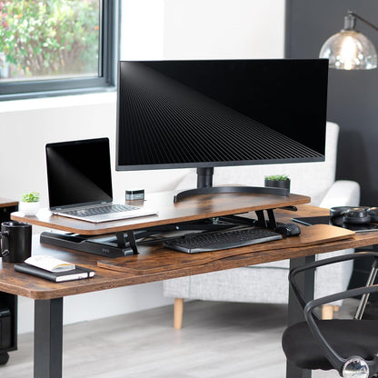 Black 32 in Standing Desk Converter, DESK-V000K