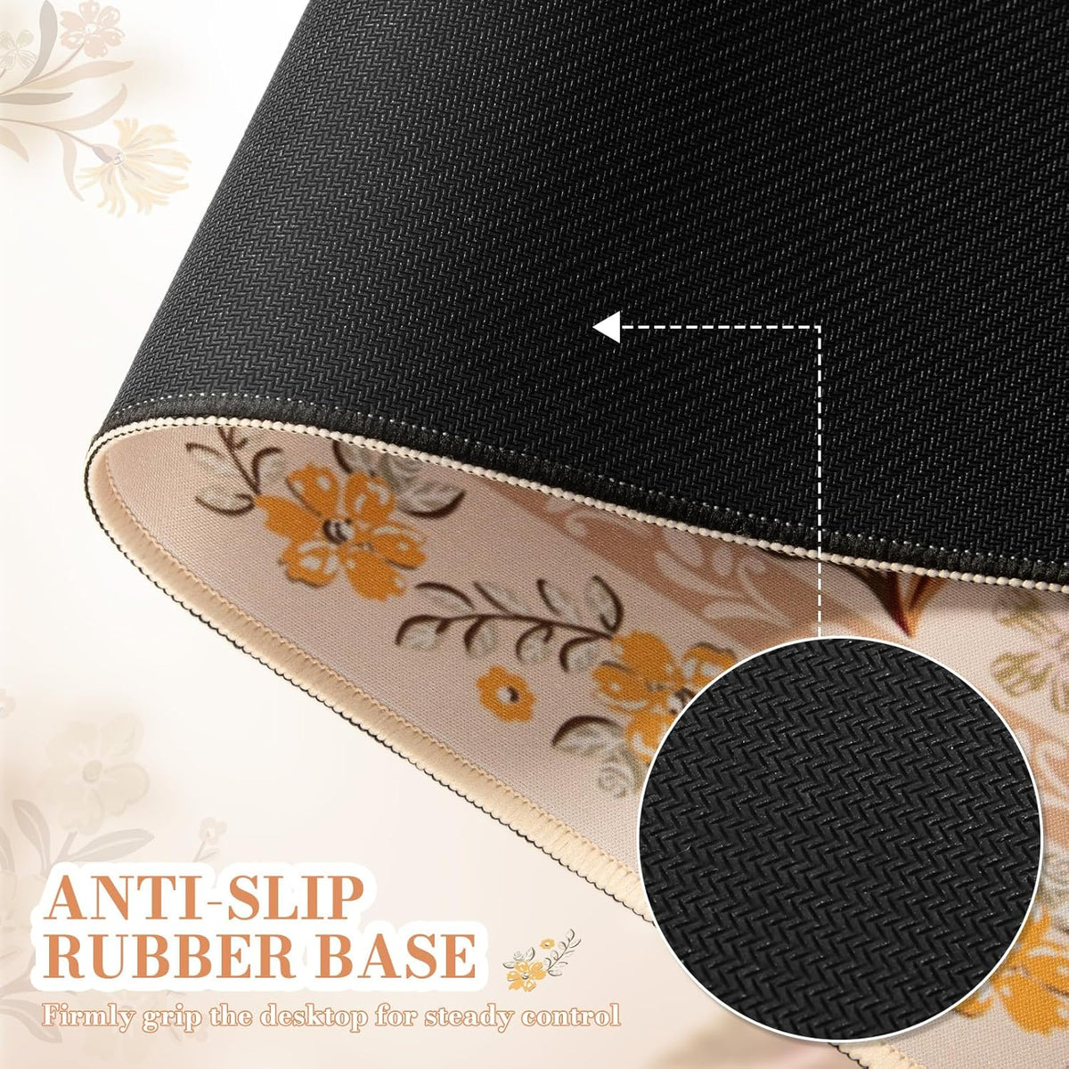 iCasso Desk Mat for Keyboard and Mouse, Large Mouse Pad, Desk Pad Mat, Anti-Slip Big Mousepad with Stitched Edges for Computer Desktop(Deep Green)