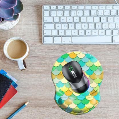 Wrist Support Mouse Pad Anti Slip Rubber Wrist Rest Mousepad 9in X 8in Small Desktop Notebook Mouse Mat for Working and Gaming (M-Pink Floral)