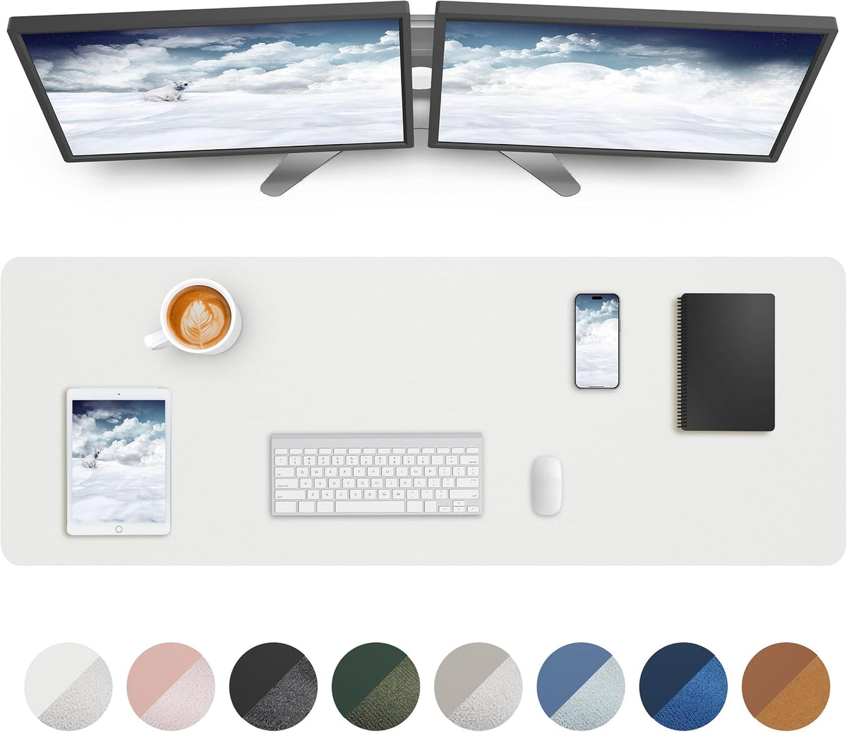 Large Desk pad mat,Mouse Pad,Office Desk Mat, Non-Slip PU Leather Desk Blotter,Large Desk pad,Waterproof Keyboard mat for Office/Home/Decor (Black,48" x 17")