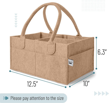 Baby Diaper Caddy Organizer, Gray, Medium
