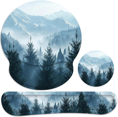 Ergonomic Mouse Pad with Wrist Rest and Keyboard Wrist Rest, Mousepad