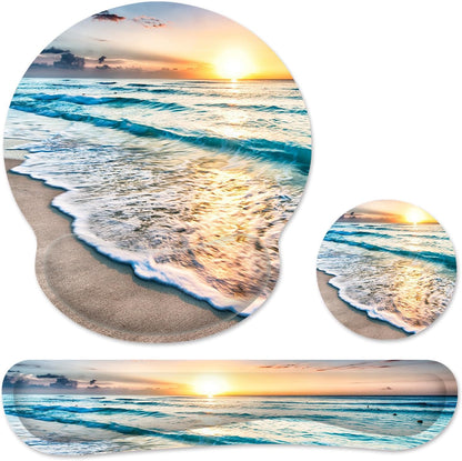 Ergonomic Mouse Pad with Wrist Rest and Keyboard Wrist Rest, Mousepad