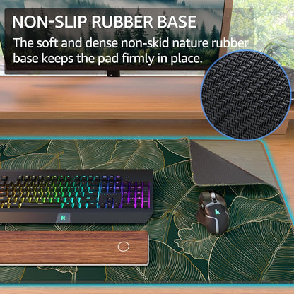 KTRIO Large Gaming Mouse Pad Desk Mat for Gamer, 31.5" x 11.8", Black, XL | Extended Size Design, Superior Micro-Weave Cloth, Non-Slip Rubber Base, Durable Stitched Edges, Water-Resistant Coating