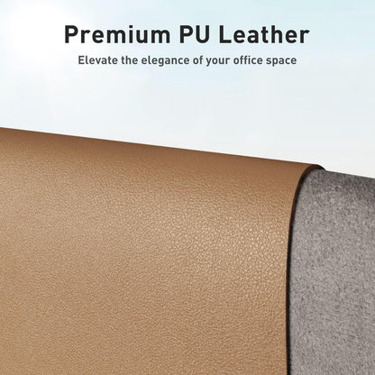 Aothia Leather Office Desk Pad Protector, Non-Slip PU Leather Desk Blotter, Waterproof Laptop Writing Mouse Pad for Office and Home, Black, 31.5" x 15.7" - Colors B