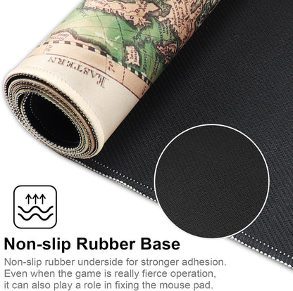 XXL Professional Large Mouse Pad & Computer Game Mouse Mat (35.4x15.7x0.1IN, Map) (90 * 40 Map)