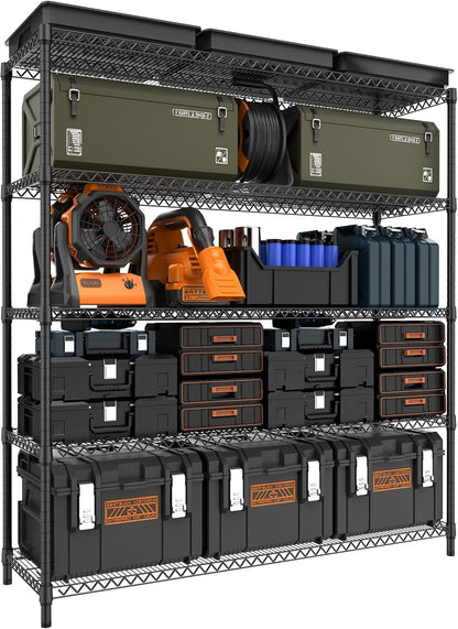 M MZG 450 lbs Steel Storage Shelving 3-Tier Utility Shelving Unit Steel Organizer Wire Rack for Home,Kitchen,Office (11.8" D x 17.7" W x 26.3" H) - Colors A