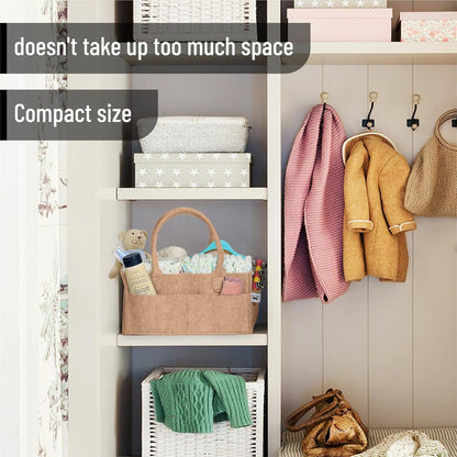 Baby Diaper Caddy Organizer, Gray, Medium